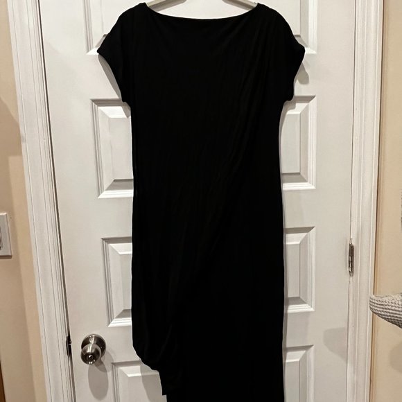 COS Dresses & Skirts - COS black cotton dress with draped "cape"